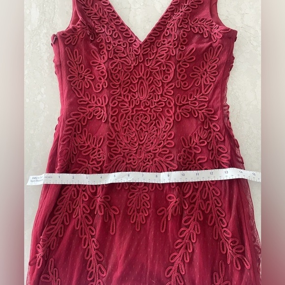 Cachet Red Lace Mermaid Formal Gown Size 4 Vintage Evening Dress Prom Dress - Picture 13 of 15